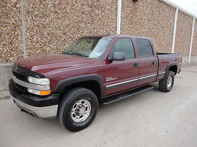 2002 chevrolet 2500hd lt crew cab short bed-duramax diesel-4x4-one owner