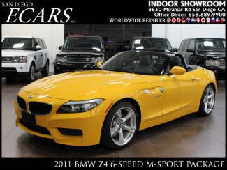 2011 bmw z4 3.0i manual 6-speed m sport yellow special edition only 8k miles