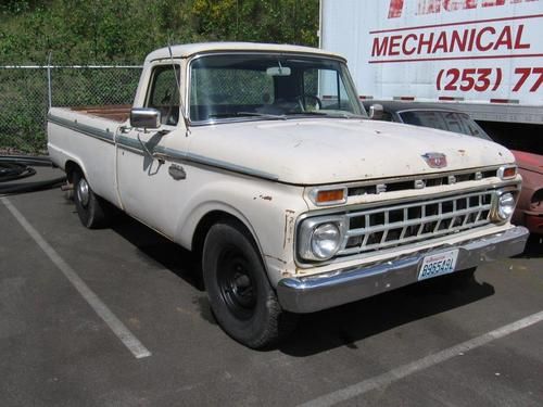 1966 ford f-250 custom cab 390/4-speed f250 pickup truck 66 runs &amp; drives! 2wd