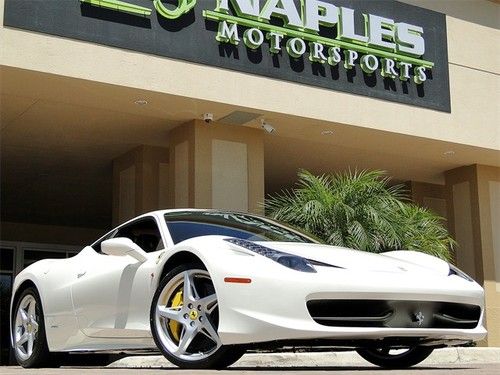 458 italia - bianco avus / black - lots of carbon fiber - under 800 miles