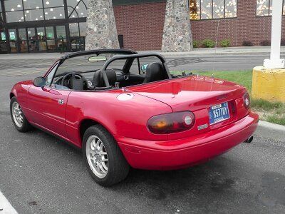 1993 red mazda miata mx 5 turbocharged