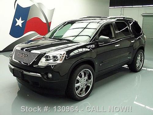 2008 gmc acadia sle 8pass leather 22" chrome wheels 45k texas direct auto