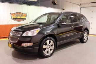 2010 chevy traverse ltz black awd 4x4 navigation sunroof tv cam heated leather