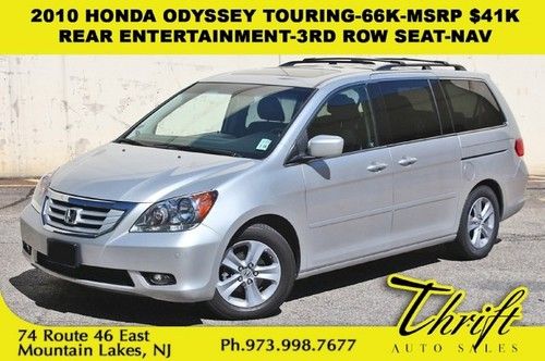 2010 honda odyssey touring-66k-msrp $41k-rear entertainment-3rd row seat-nav