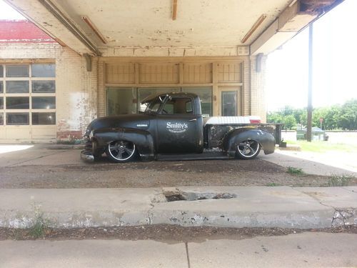 1950 chevrolet shop truck rat rod bagged air ride ls powered 1947-72