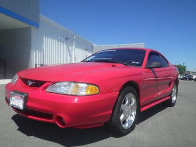 Cobra svt red tan leather interior manual coupe 5.0l v8 low miles