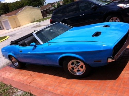 Mustang 302 convertible ford 1971 blue collectible classic antique