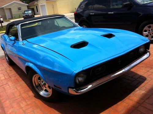 MUSTANG 302 CONVERTIBLE FORD 1971 BLUE COLLECTIBLE CLASSIC ANTIQUE, image 2