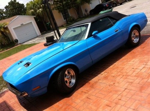 MUSTANG 302 CONVERTIBLE FORD 1971 BLUE COLLECTIBLE CLASSIC ANTIQUE, image 3