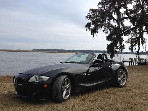 2006 bmw z4 m roadster 2 door black convertible navigation great condition!