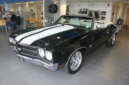 1970 chevrolet chevelle ss convertible black beauty resto-mod 502 crate motor