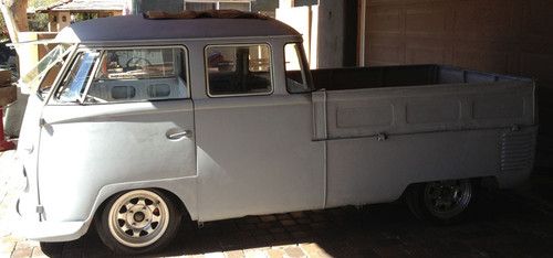 1962 Vw Double cab truck bus Type 2 type 4 aircooled engine custom 21 23 glass, image 3
