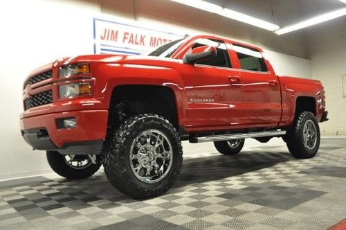 New 6 in lifted 2014 lt custom sport 4x4 4wd crew truck red camera 14