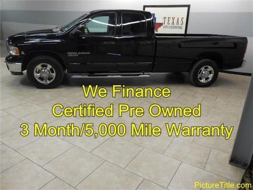 05 ram 2500 3/4 ton 2wd quad 5.9 cummins diesel warranty finance texas