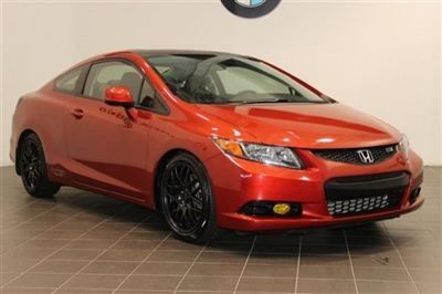 2012 honda civic si manual transmission black rims sunburst orange