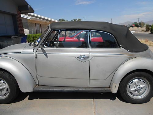 1979 convertible grey n black  volkswagen beetle karmann