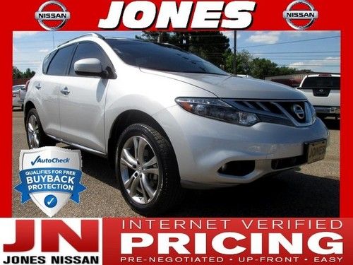 2012 nissan murano 2wd le - sunroof - leather - brilliant silver metallic