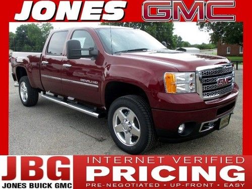 New 2014 gmc sierra 2500hd 4wd crew cab denali diesel msrp $67000 sonoma red