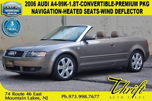 06 a4-99k-1.8t-convertible-premium pkg-navigation-heated seats-wind deflector