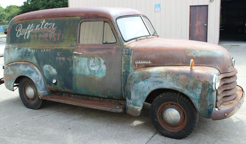 1951 chevrolet 3100 panel truck, rat rod, patina, 1950 1952