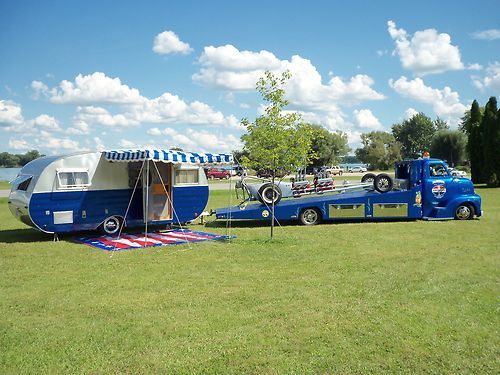 Classic ford coe hauler vinatge dragster vintage camper complete hot rod display