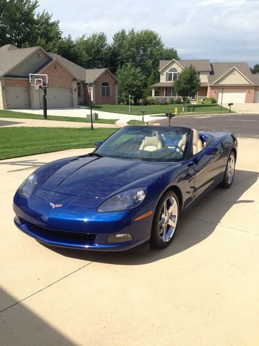 2005 chevrolet corvette convertible lemans blue cashmere top