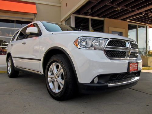 2013 dodge durango crew, leather, quad seating, third row, rearview camera!