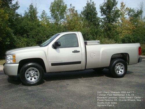 2007 chevy silverado 4x4 lt v8 4.8l auto cold a/c carfax guarantee great truck