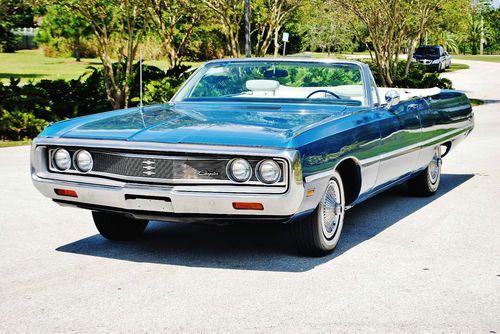 Very nice original 1969 chrysler newport convertible loaded buckets console a/c