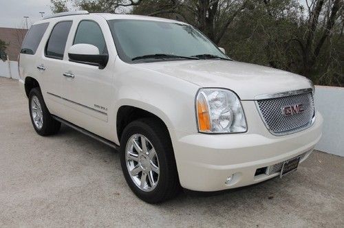 10 denali 4 door navigation rear dvd chrome wheels a/c seats 27k miles white tan