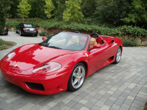 2001 ferrari 360 spider red / tan every option car , f1 , daytona , 430 wheels