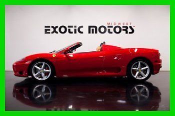 2001 ferrari 360 spider, red on beige, full belt service! 19k miles, $82,888.00!