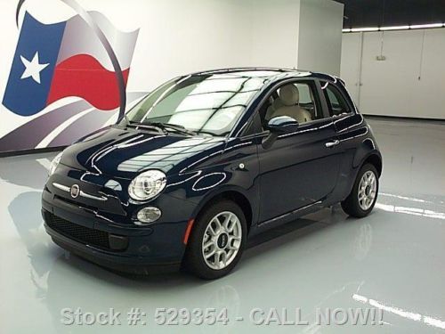 2013 fiat 500 pop 5-speed spoiler alloy wheels 753 mi!! texas direct auto