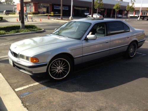 1998 bmw 740il silver 19&#034;chrome wheels low miles no reserve
