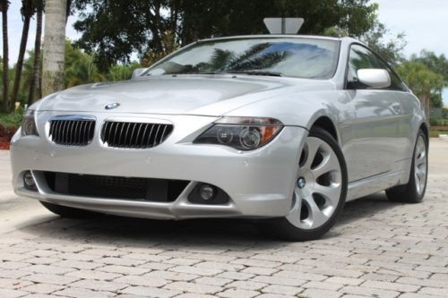 2005 bmw 645ci coupe sport pkg, nav, htd seats prem sound/sat radio clean carfax