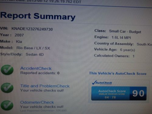 2007 Kia Rio Base Sedan 4-Door 1.6L, US $4,950.00, image 22