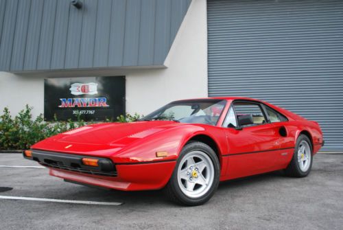 1982 ferrari 308 gtbi corsa red/black int,14k orig miles!! collector quality!!