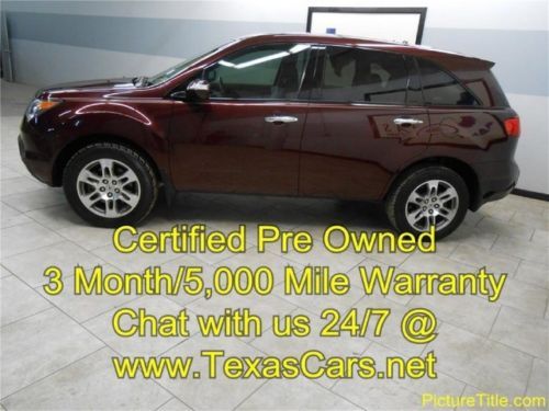 08 acura mdx 4x4 tech gps navi camera leather sunnroof warranty finance texas