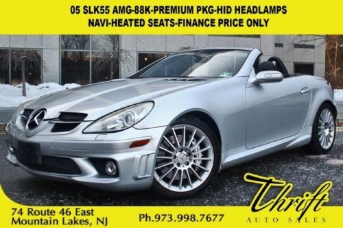 05 slk55 amg-88k-premium pkg-navi-heated seats-finance price only