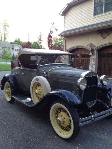1931 ford model a delux 6 wheel, rumble seat roadster