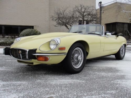 1973 jaguar e-type v12 roadster, 4-speed, ac, just serviced!