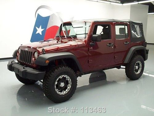 2010 jeep wrangler unltd sport convertible 4x4 lift 43k texas direct auto