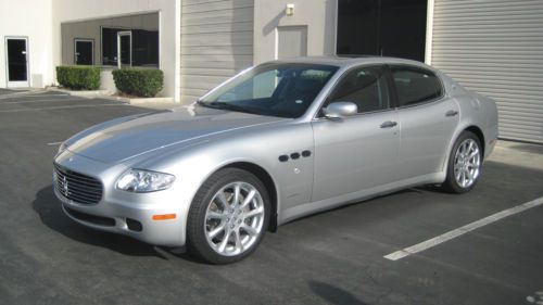 2005 maserati quattroporte silver black 119k miles low starting bid!