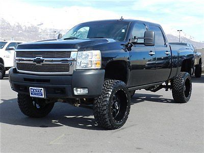 Chevy crew cab ltz 4x4 duramax diesel custom lift wheels tires nav dvd leather