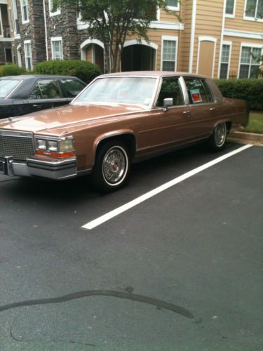 Clean 88 cadillac brougham classic car light brown