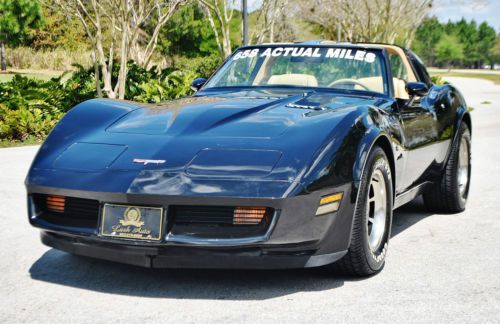 Rare black/tan leather 1980 chevrolet corvette 670 original documented miles wow