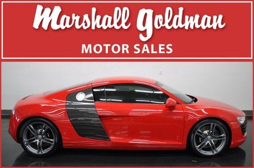2012 audi r8 4.2v8 red with black r tronic navi b&amp;o sound only 4000 miles