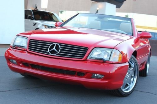 2001 mercedes sl500 roadster. sport amg pkg. red/tan. gorgeous. clean carfax.