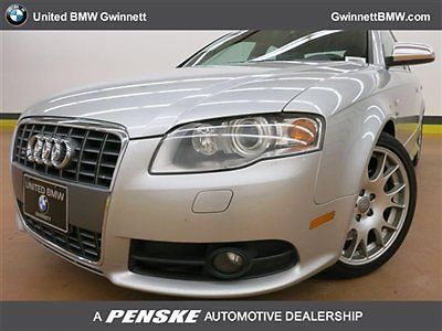 4dr sdn quattro auto low miles sedan automatic gasoline 4.2l 8 cyl light silver