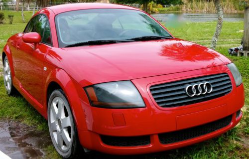 Audi tt 2002,1.8l 4-cyl. turbo 5-speed manual red coupe, needs work